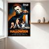 Halloween Movie Metal Tin Sign - Michael Myers Laurie Strode Horror Poster Vintage Wall Plaque for Home Bar Club Decoration
