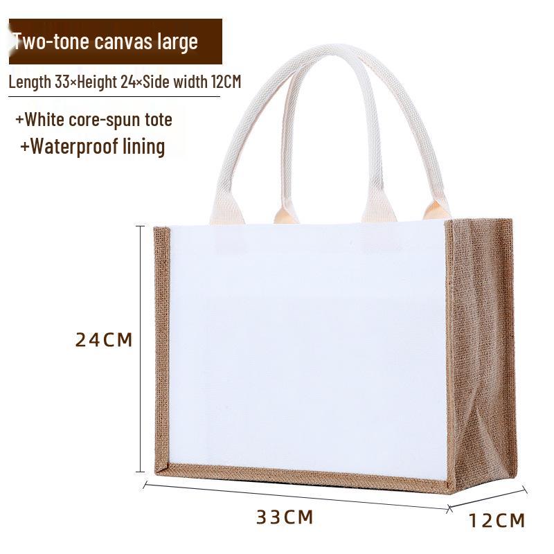 

Холщовая сумка-тоут с принтом логотипа - Дизайн на молнии из мешковины для книг и покупок