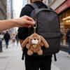 Heart Shaped Bunny Plush Toy With Keyring For Backpacks And Gifts