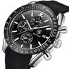 BY BENYAR Chronograph Analog 30M Water Leather Strap Quartz Black and Perfect Gift for Men Men's Watch, Resistant, Simple, Stylish, Popular, Formal,