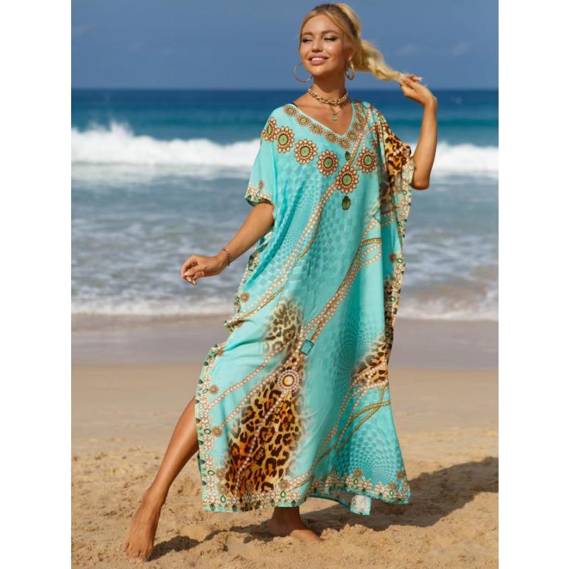 Damskie narzutki plażowe Czeska sukienka plażowa Sukienki w dużych rozmiarach