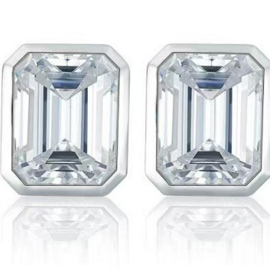 S925 Sterling Silver Geometric Moissanite Rectangular Pendant Necklace