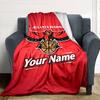 Name Custom Atlanta Hawks Logo Print Flannel Blanket High Quality Warm Comfortable Cover for All Seasons Perfect for Gifts Home Decor