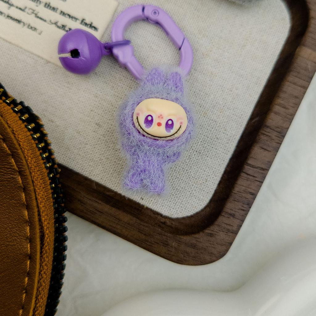 Porte-clés Cartoon Poulie Peluche Elliptique Poupée Mignonne Pendentif Sac à Dos Étudiant