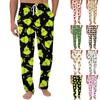Men's Christmas Print Casual Pants with Pockets Color Trousers