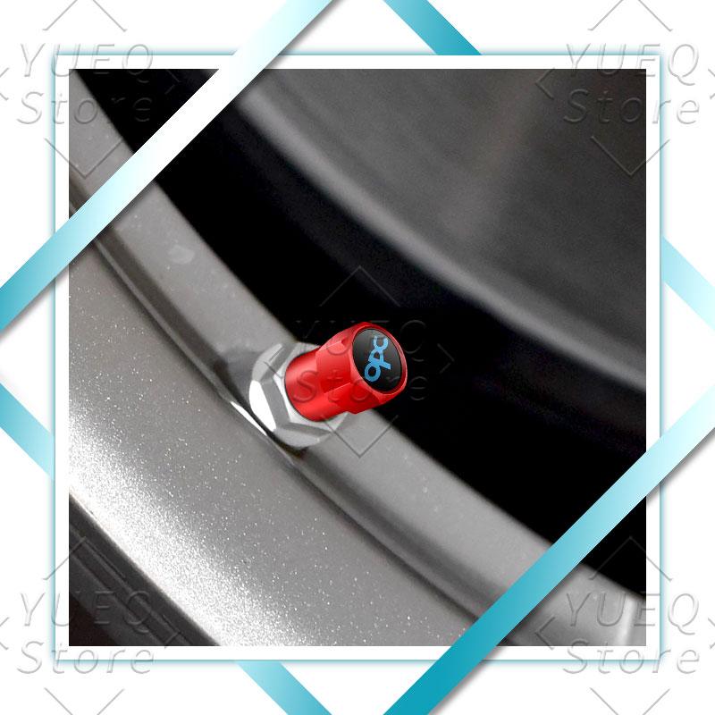 4Pcs/set OPC Logo Emblem Car Wheel Tire Valve Caps Dustproof Air Stem Covers For Opel Vauxhall Astra G H J K FCorsa Mokka Zafira JV4