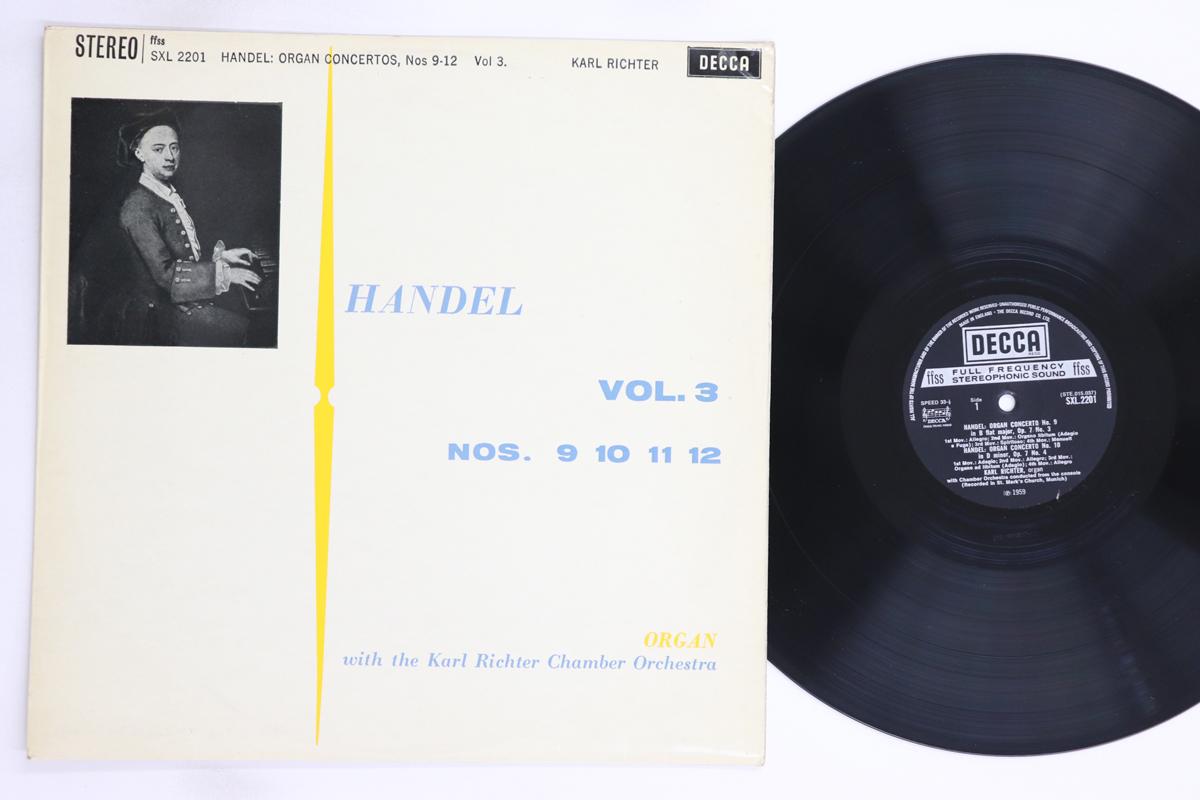 

LP Record KARL RICHTER, KARL RICHTER CHAMBER - Haendel Organ Concertos Vol 3 No9/ SXL2201 DECCA 1960 UK Classical Used