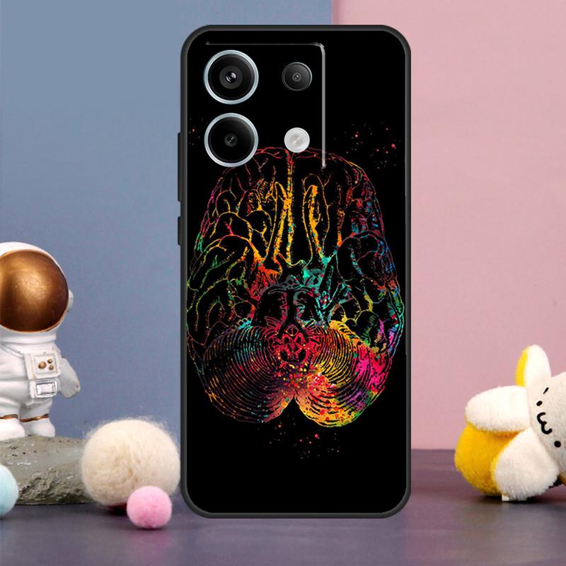 Human Heart Brain Lungs Case For Xiaomi Redmi Note 13 Pro 12 11 9 10 9S 10S 11S 12S Redmi 12 13 10C 12C 13C Cover