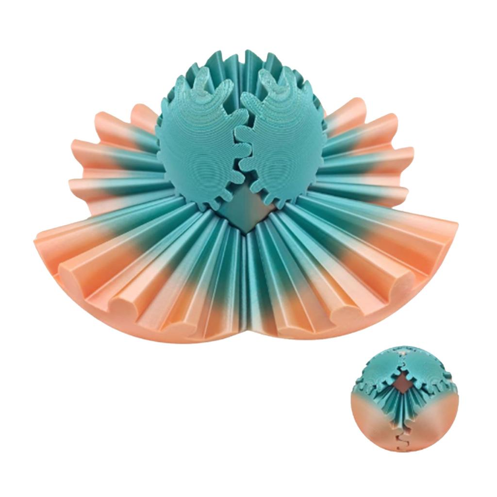 3D Printed Gear Ball Regulate Tension Portable Rotation Gear Sphere Desk Toy for Stress Anxiety Rela