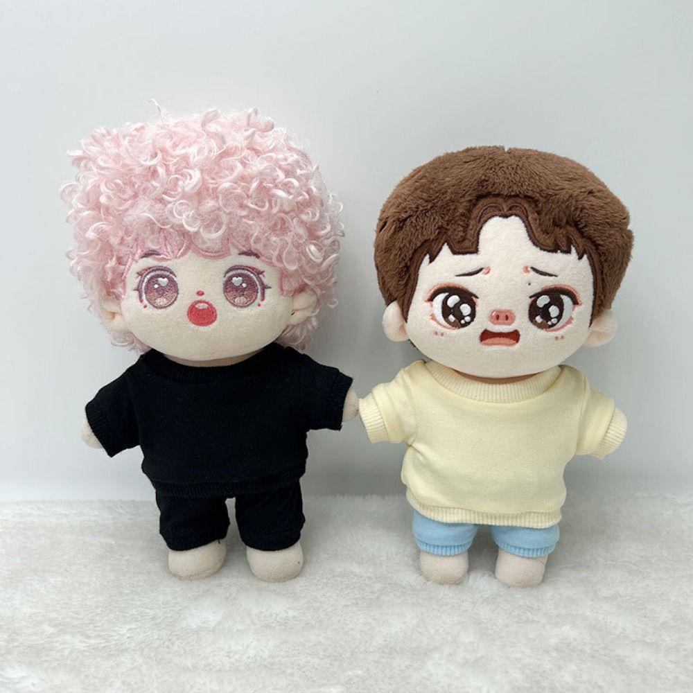 Solid Color No Attributes Doll Clothes Cotton 20cm Baby T-shirt  DIY Dress Up