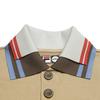 FILA × Kolor Beacon Fashion Minimalist Versatile Polo Shirt Men tops Wheat-Gold-Brown F11M636105FDK