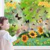 9 Sheets Reusable Spring Window Clings Sticker with Bright Color and Rich Pattern for Shopkeepers and Home Decoration