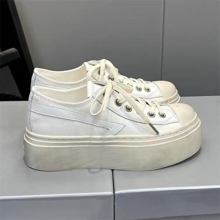 ~ Thick-soled meteor cross flower sneakers retro small dirty shoes dirty and damaged canvas shoes new women's shoes