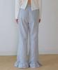 Okuka Summer String Frill Pants - Blue Check