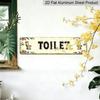 2D Plane, Retro Toilet Metal Sign, Aluminum Decorative Signsuitable for Hanging Decorative Signs On The Walls of Bathrooms, Kitchens, Farmhouses, and