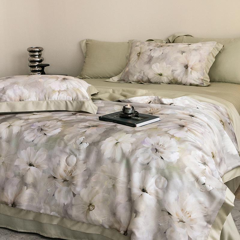 Double-Sided Tencel Summer Quilt Set: 100% Lyocell, Machine Washable, Cool, Thin Blanket