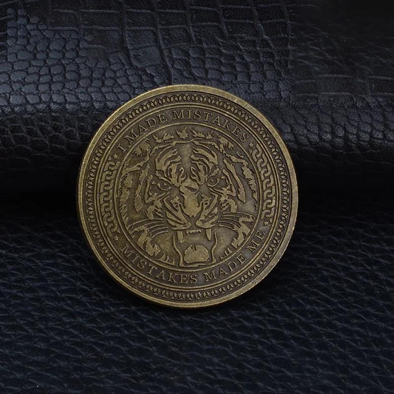 Mysterious Retro Collectibles Crafts Gifts Tiger Coin Commemorative Coin Purses Holder Metal