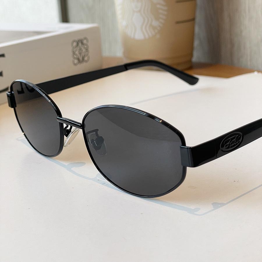 

Солнцезащитные очки в стиле старых денег, женские, фото, темпераментные, ретро, овальные, мужские, в металлической оправе, в гонконгском стиле, Tide