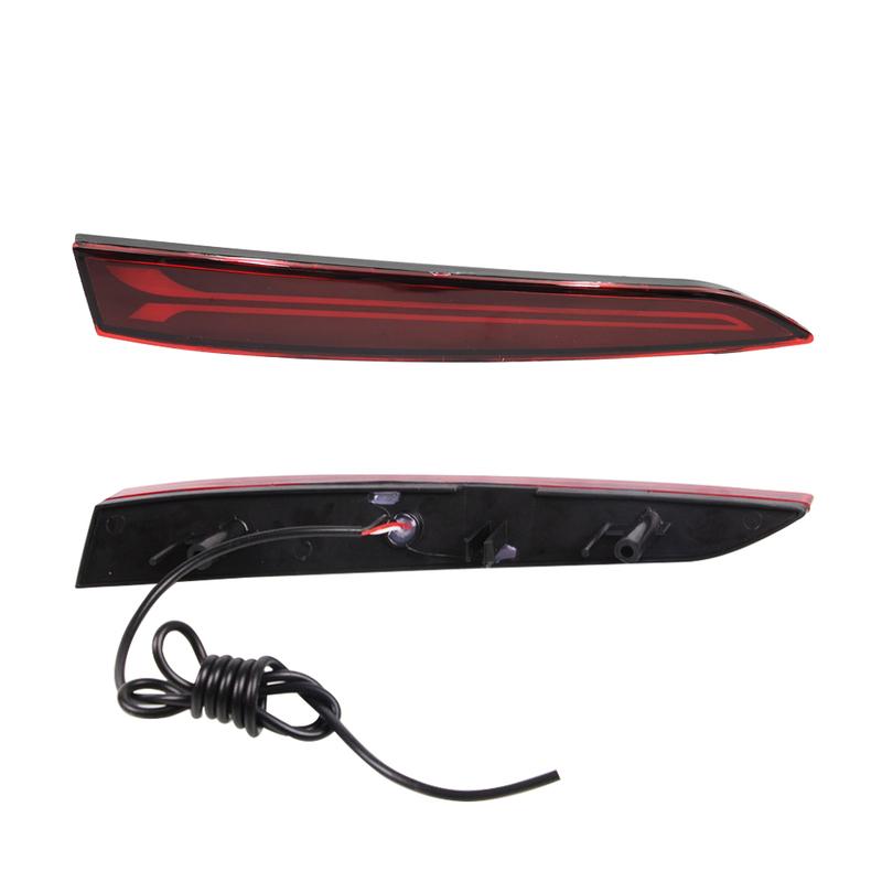 Car Flashing 1 Pair LED Reflector Rear Bumper Light Tail Brake Lamp Auto Fog Light For Hyundai Solaris Accent 2017 2018