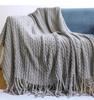 Nordic Knitted Tassel Sofa Blanket - Wool Throw for Bed, Nap, Air Conditioning, and Sofa Cover.