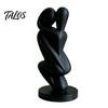 Easy Care Sculpture 3D Printed Hugging Couple Sculpture, Abstract Embrace Figurine with Smooth Curves, Minimalist Statue Embracing Design Stable Base,