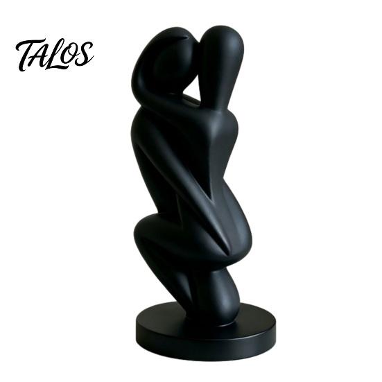 Easy Care Sculpture 3D Printed Hugging Couple Sculpture, Abstract Embrace Figurine with Smooth Curves, Minimalist Statue Embracing Design Stable Base,