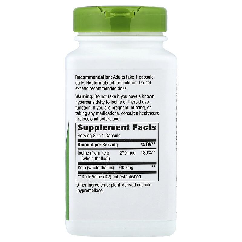 Whole Thallus Kelp, 600 mg, 180 Vegan Capsules