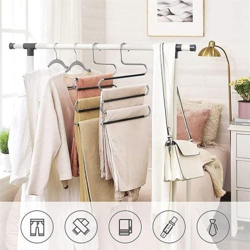 Hangerman Bottom Hangers for Organizing Pants, Storage, and Skirts, 2 Hangers, Easy To Access