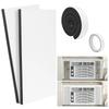 Window AC Seal Kit 17x9 Inch 2 Pieces Sound Absorbing High-Density Insulation Pad Set Window Unit Insulation Panels