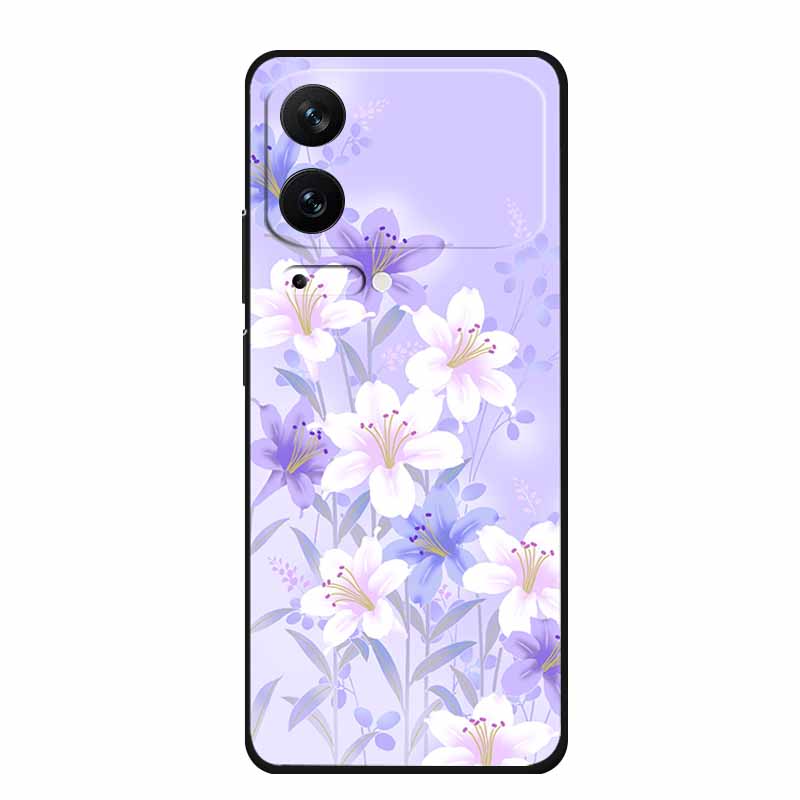 For Xiaomi 17 Pro 2025 Phone Case Fashion Flowers Black Silicone TPU Soft Coque For Xiaomi Mi 17 Pro Max Back Cover Case Shell