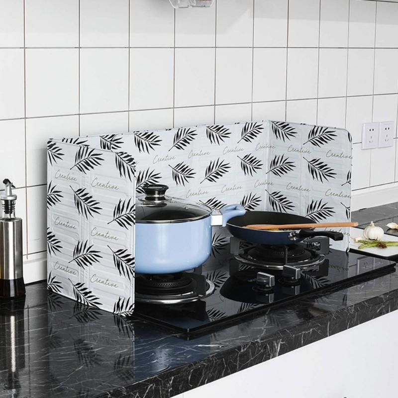 Reliable Oil Barrier Grease Protector Aluminum Foils Material Oil Blocker Oil Deflector Cooking Tool Perfect for Kitchen