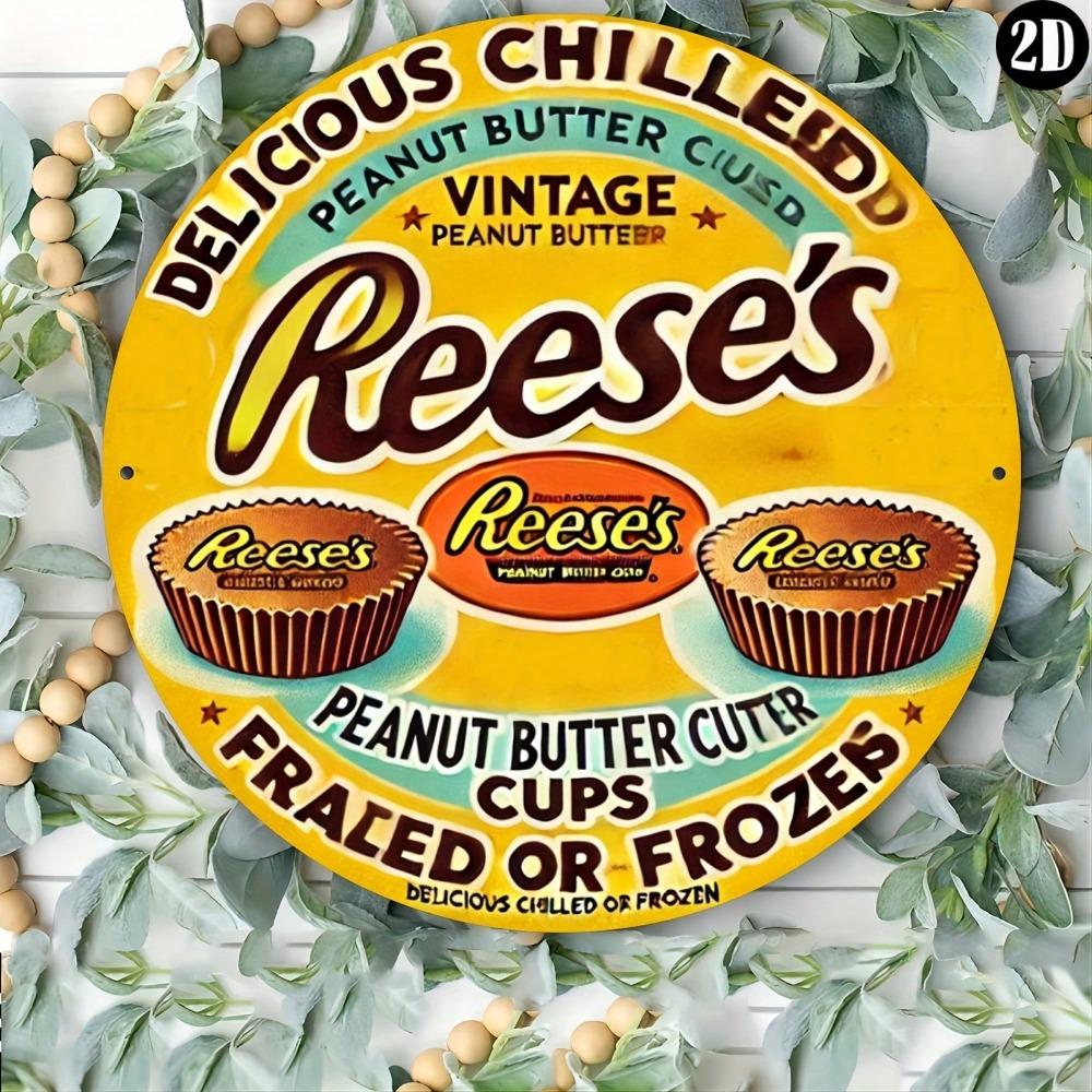 Vintage 1928 Reese's Metal Tin Sign 8x8 Wall Art Home Office Decor Bar Cafe Gift