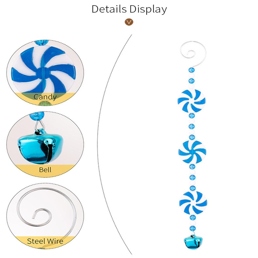 Christmas Decorations Curly Bell Candy Bar Red And Beads