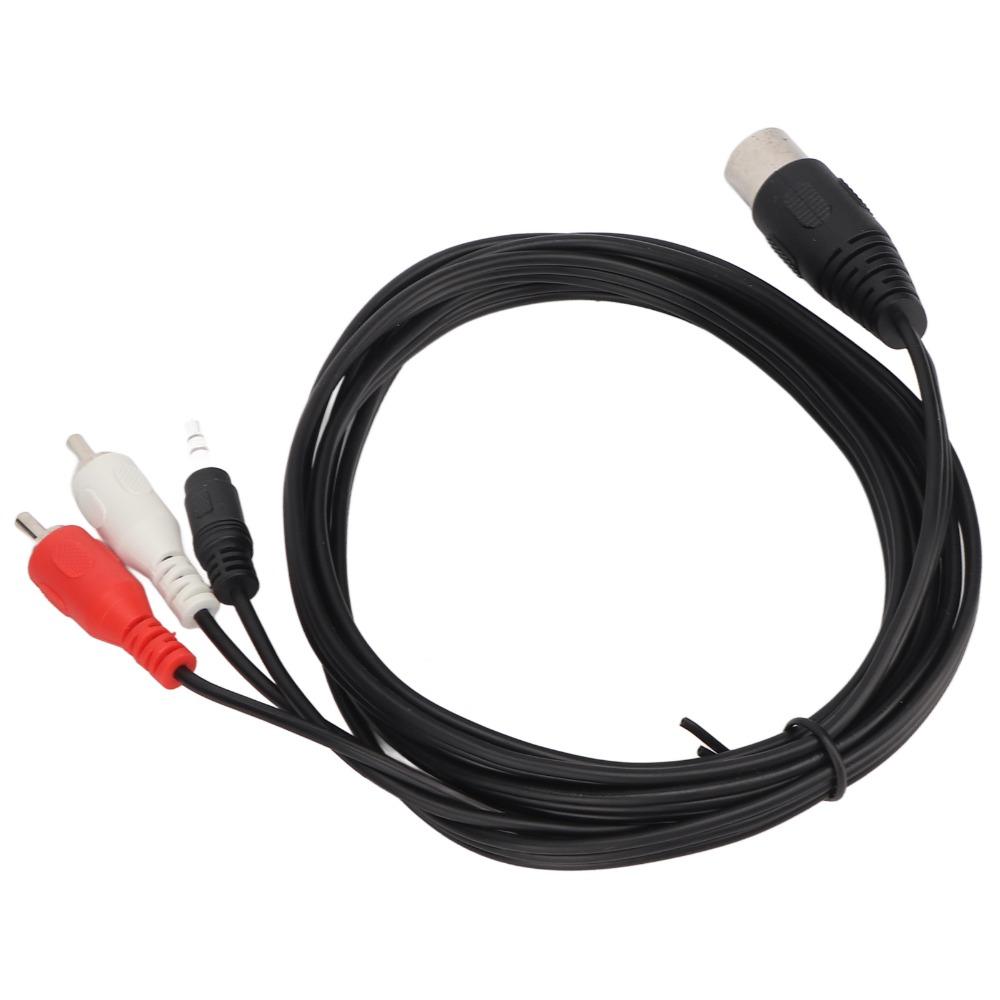 Male to Male DIN 8Pin to 3.5mm + 2RCA Cable Audio Connection Cable  Home Theater System