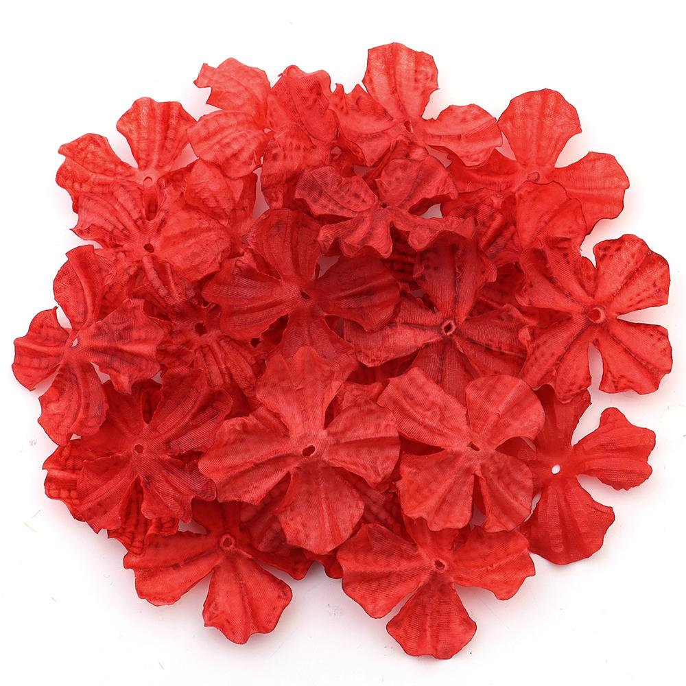 60Pcs Artificial Flower Head for Crafts Headwear Home Wedding Decoration Scrapbooking Clothing Sewing Fake Flowers Accessories