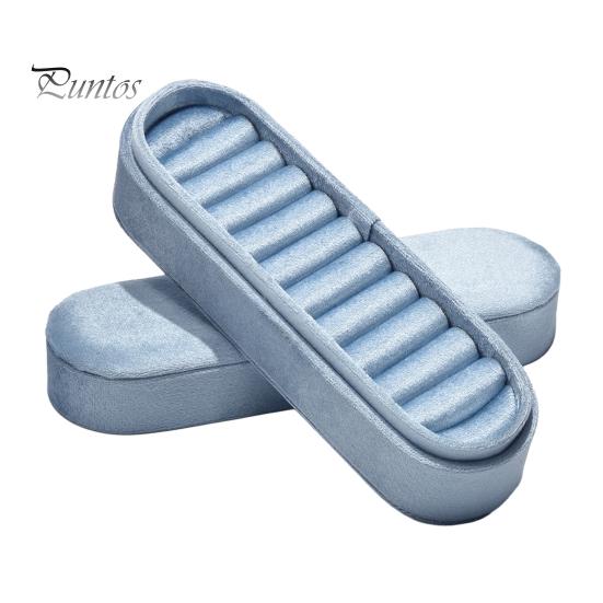 Soft Velvet Jewelry Holder for Earrings Storage Box, Multiple Slots Portable Organizer, Prevent Compact Box Daily Use Scratching Lining Case