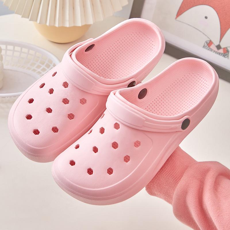 Nové dámské pantofle s uzavřenou špičkou s kresleným potiskem - Roztomilé a pohodlné letní boty pro vnitřní/venkovní nošení