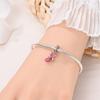 Charm Genuine Copper Pink High-Heeled Shoe Pendants Bead Fits Bracelets Do-It-Yourself Beautiful Gifts Women Delicate Jewellery Access