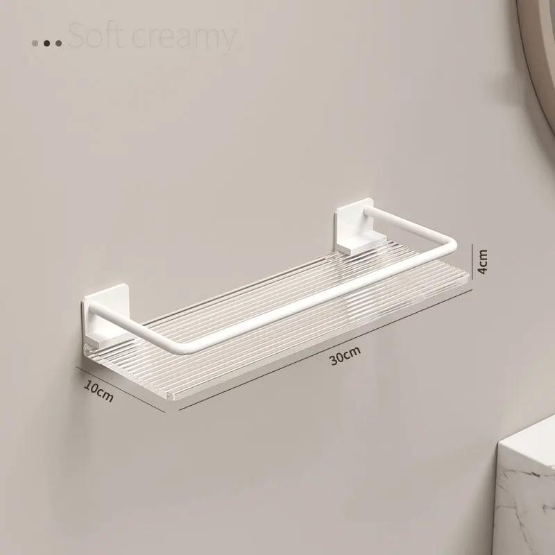 

Acrylic bathroom storage rack with simple design and no need for punching Toilet cosmetics washbasin hanging towel storage rack