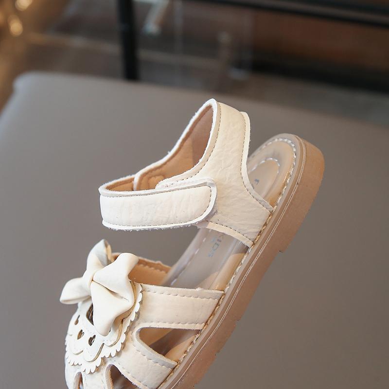 Girls' Sandals Summer Soft Bottom Baby Princess Bow Summer New Children's Shoes Girls' Beach Shoes