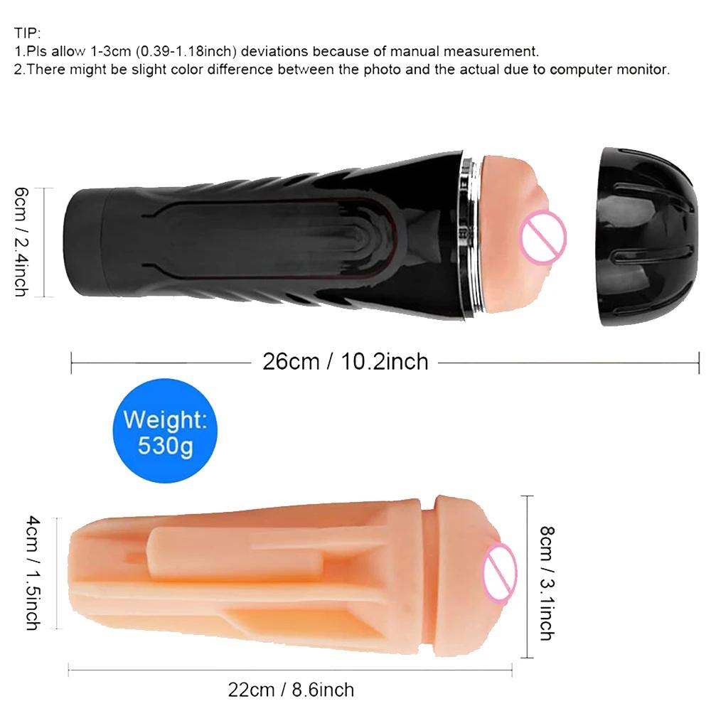 8.6inch Extra Long Soft Realistic Vagina Masturbation Cup for Men Safe Fidget Toys Orgasm Male Masturbator Sex Toy Adult Goods