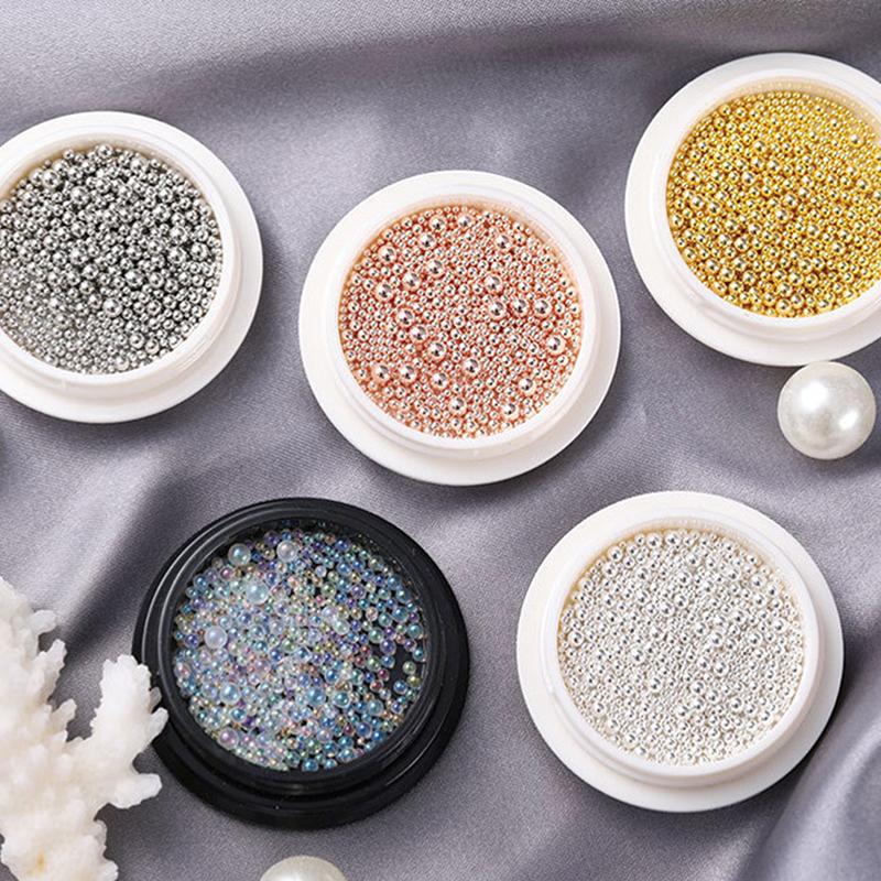 1 Box Mixed Sizes Mini Steel Ball Metal Micro Caviars Alloy Nail Art Jewelry Manicure Accessories Diy Ornaments