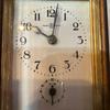 Used SEIKOSHA Antique Table Clock Brass Retro Spring Type