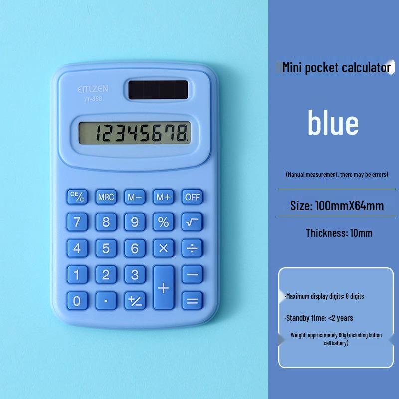 Minikalkulator for studenter - Søt og perfekt for eksamener, regnskap og kontorbruk