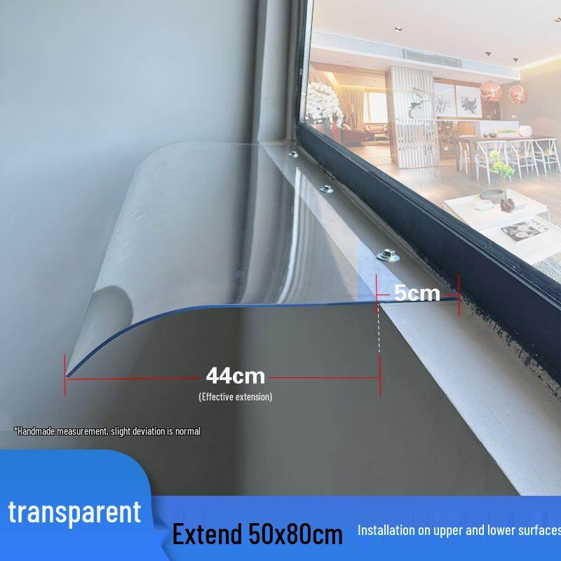 Frameless Transparent Canopy: Silent Rainproof Balcony Window Sunshade Cover