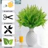 2-32PCS Indoor Greenery Artificial Fern Faux Plants Shrubs Green UV Resistant for Home Office Garden Decor Faux Arrangements