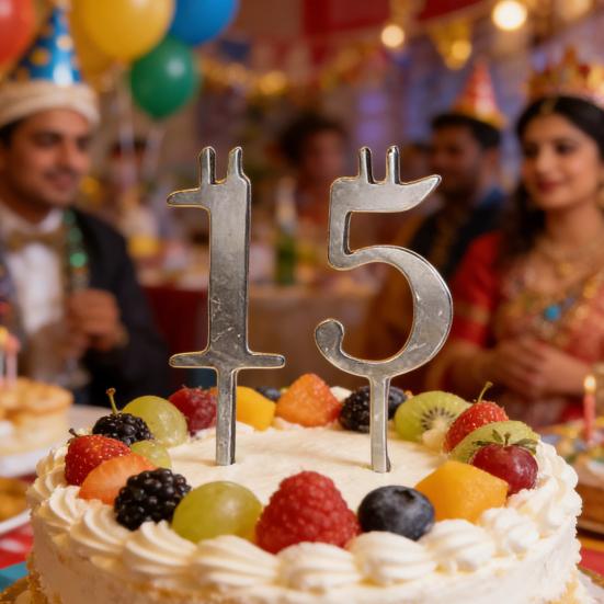 10 Pcs Reusable Birthday Number Candle Holder Set Stainless Steel 09 Numbered Candle Stand for Birthday Party Cake Accessories