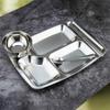 Rectangular Divided Plate Dinner Tray Dinner Plate Suitable for Meal and Snacks