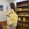 Schoolbag Japanese Ins Large Capacity Casual Simple Campus Cute Versatile Junior High School Corduroy Backpack