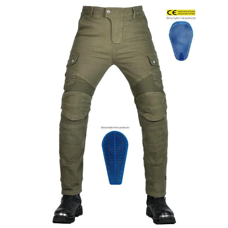 Mens Kevlar Motorcycle Riding Pants With Silicone Armor Protection Tactical Outdoor Motorbike Trousers